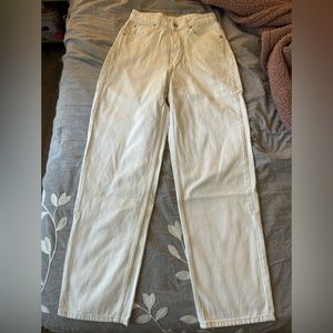 H&M White High Rise Jeans